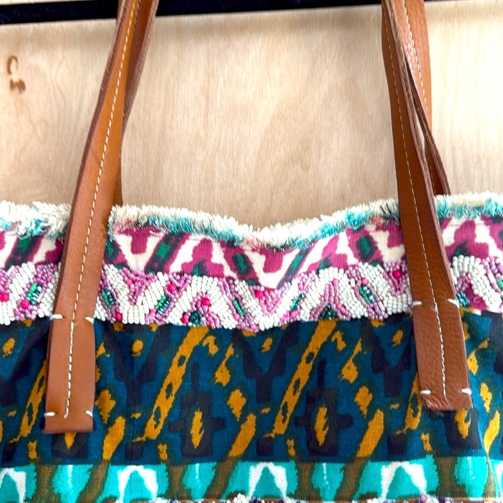 Anthropologie Jasper and Jeera Embroidered Tote Bag. - Picture 5 of 12
